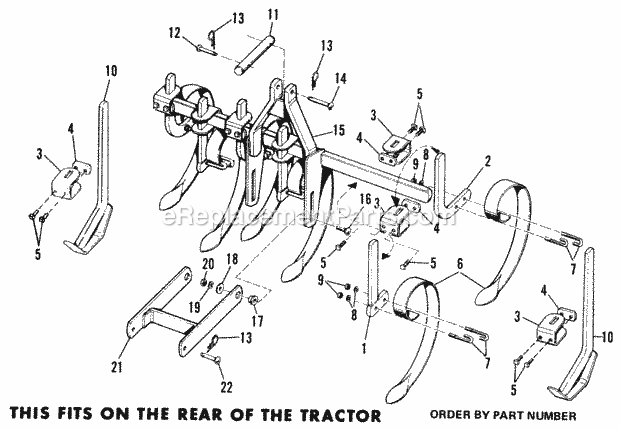 Simplicity 990408 Spring Tooth Cultivator Page A Diagram