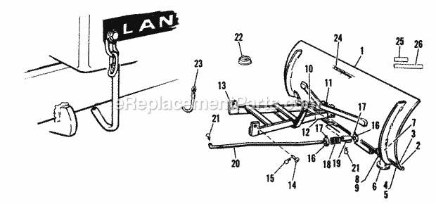 Simplicity 990664 42 Inch Snow Plow And Grader Page A Diagram
