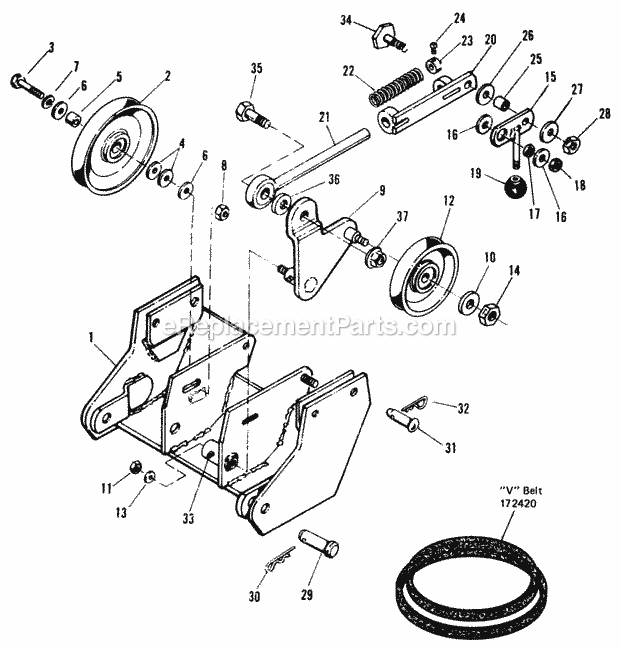 Simplicity 990944 Hitch Assembly Page A Diagram