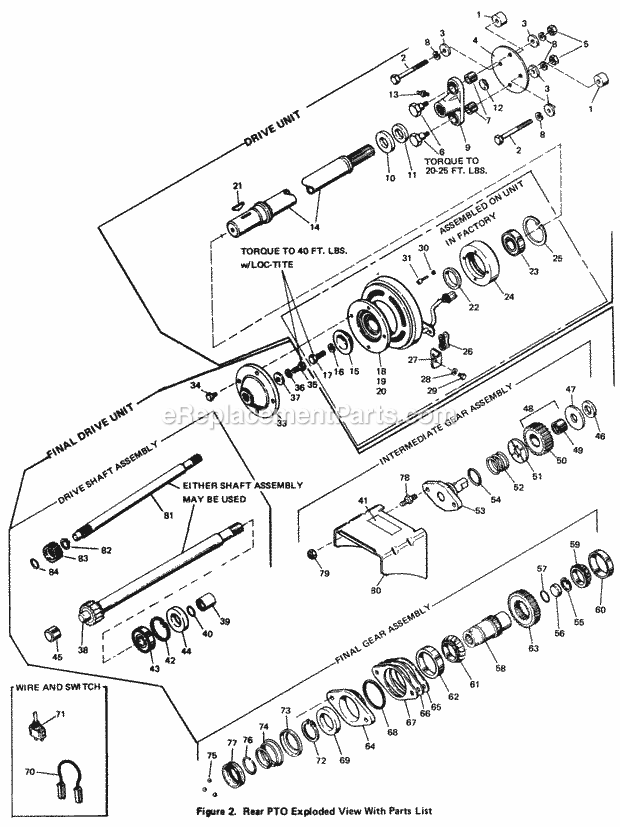 Simplicity 990960 Rear Pto For Tractor Page A Diagram
