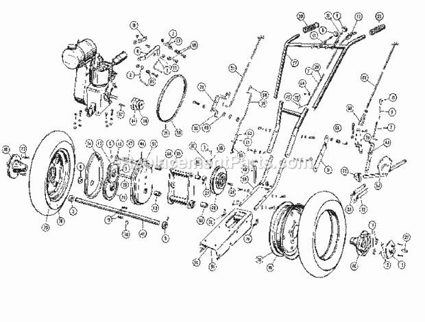 Simplicity 995622 Lawn Mower Cultivator Group (3736I03) Diagram