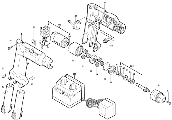 Skil 2236 (F012223600) Cordless Drill Page A Diagram
