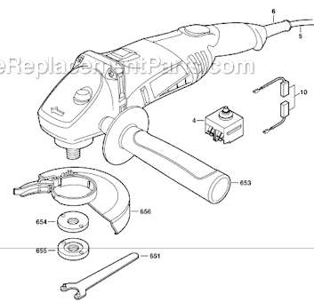 Skil 9330 4 1/2 Angle Grinder w/Metal front End Page A Diagram