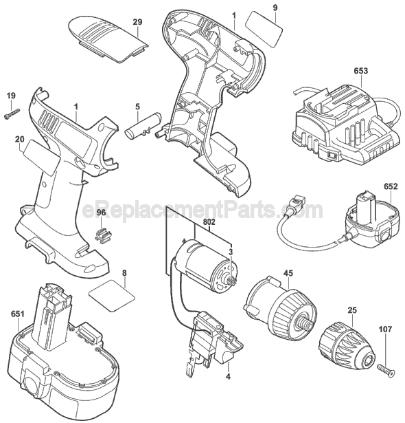 Skil 96VXT (F012237000) 9.6 V Cordless Drill Page A Diagram