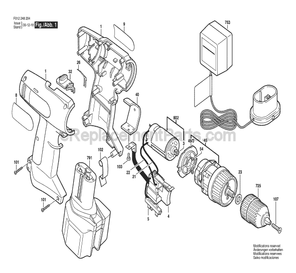 Skil 2482 (F012248204) 12 V Cordless Drill Page A Diagram