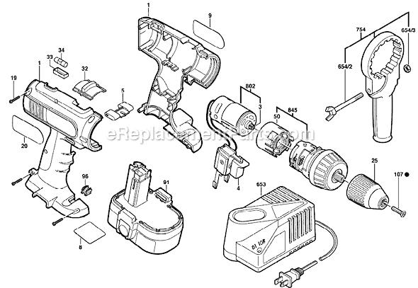 Skil 2892 (F012289200) 18 V Cordless Drill Page A Diagram