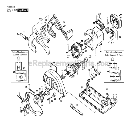 Skil 5250 TYPE 1 (F012525000) 7-1/4 in. Circular Saw Page A Diagram