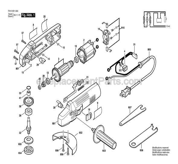 Skil 9310 TYPE 1 (F012931000) 4-1/2 in. Mini Grinder Page A Diagram