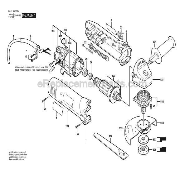 Skil 9325 (F0129325AA) 4-1/2 in. Mini Grinder Page A Diagram
