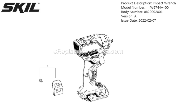 SKIL IW6744A-00 (A) Impact Wrench Kit Page A Diagram