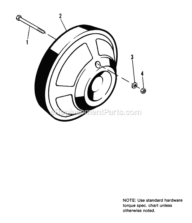 Snapper 1690555 Rear Wheel Weight (32Lbs) Wheel Weight Diagram