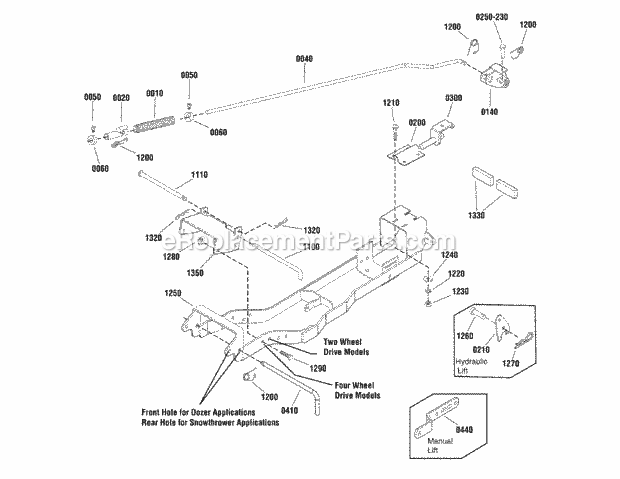 Snapper 1695195 Hitch, Sub Frame Hitch Group (987583 987584) Diagram