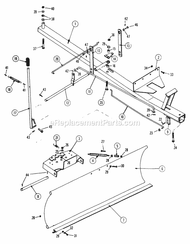 Snapper 7060378 42 Inch Dozer Blade Attachment For Mf Series Page A Diagram