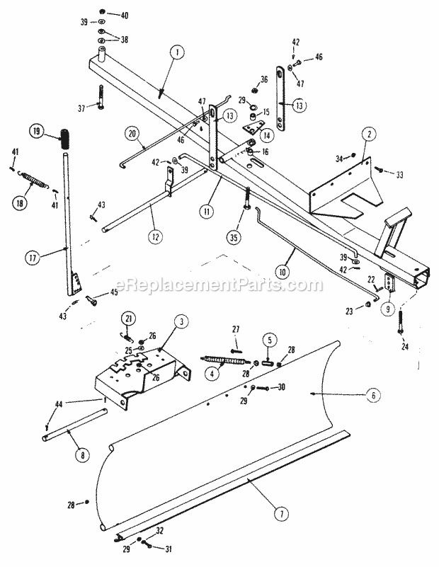 Snapper 7060379 48 Inch Dozer Blade Attachment For Mf Series Page A Diagram