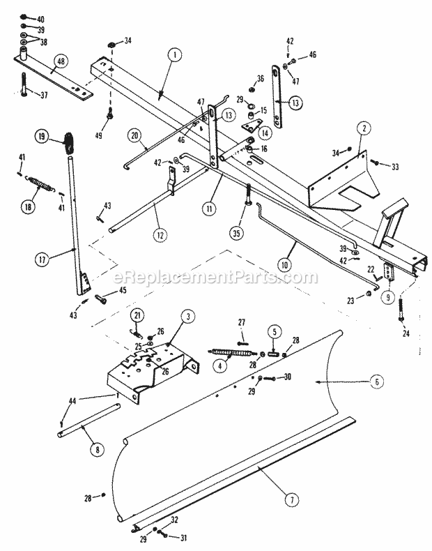 Snapper 7060380 54 Inch Dozer Blade Attachment For Mf Series Page A Diagram