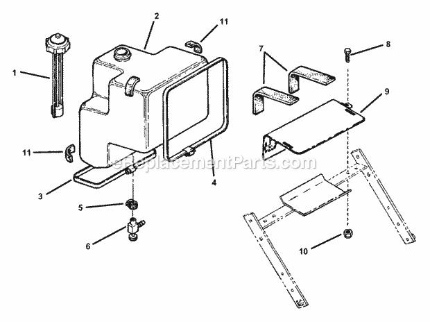 Snapper 7060802 Kit, Gas Tank Retrofit (4 Gallon) Gas Tank Diagram