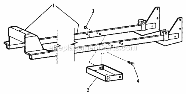 Snapper 7061370 Snow Blade Support, Lt Snow Blade Support Diagram