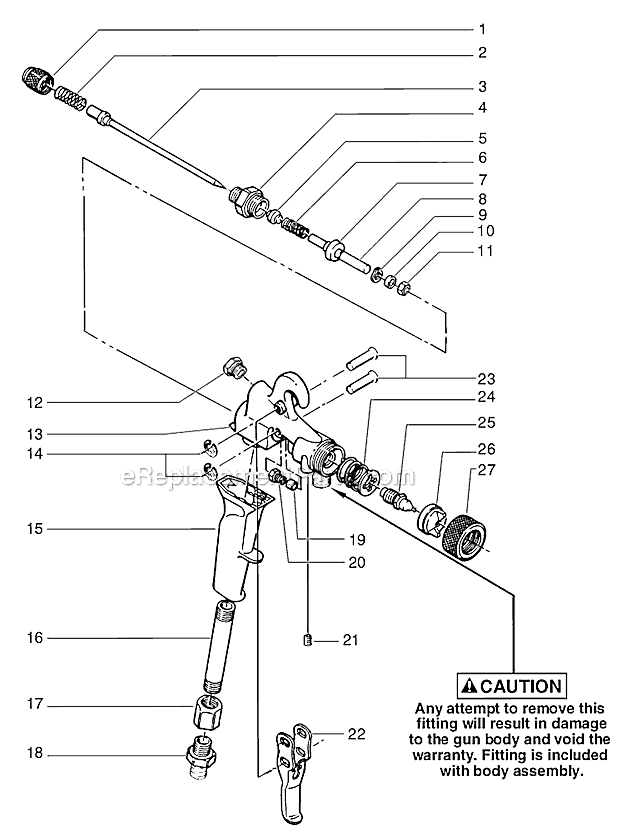 SprayTECH Maxum II (0277088) Compressor Pressure Feed Spray Gun Page A Diagram