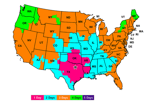 Ground Shipping Map