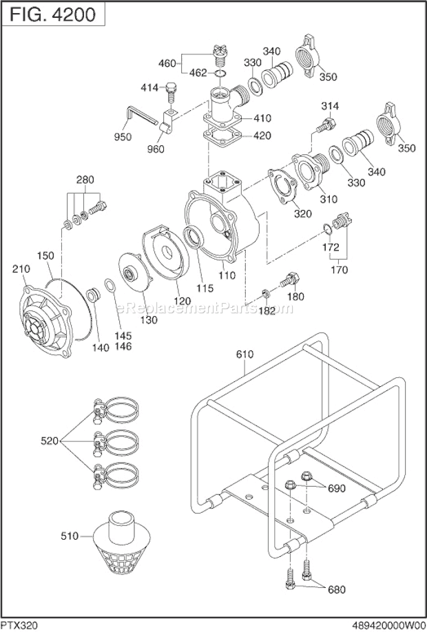 Subaru / Robin PTX32000360 Pump Pump Diagram