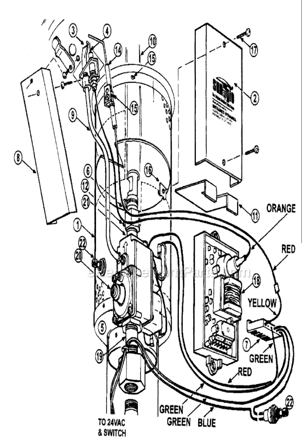 Sunglo 265E Gas Fired Infrared Heater Page A Diagram