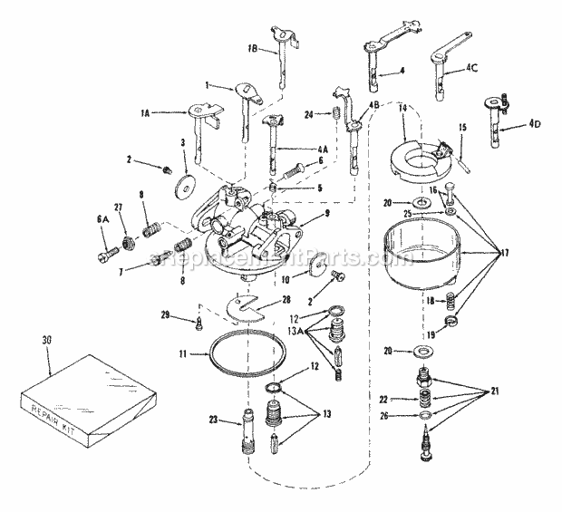 Tecumseh CA-630883 Carburetor Part Carburetor Diagram