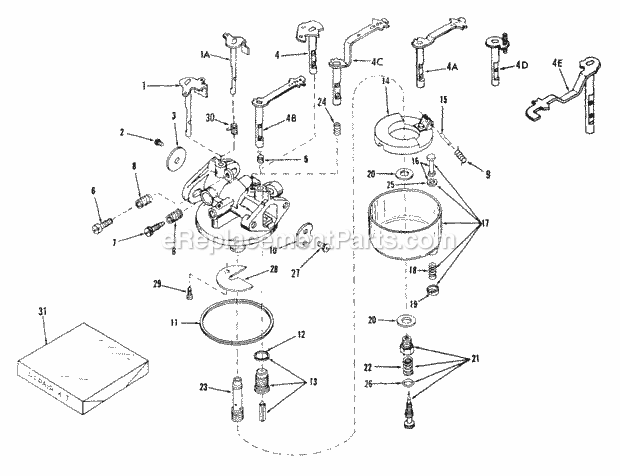 Tecumseh CA-630987 Carburetor Part Carburetor Diagram