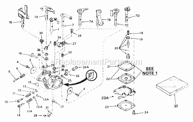 Tecumseh CA-631281 Carburetor Part Carburetor Diagram