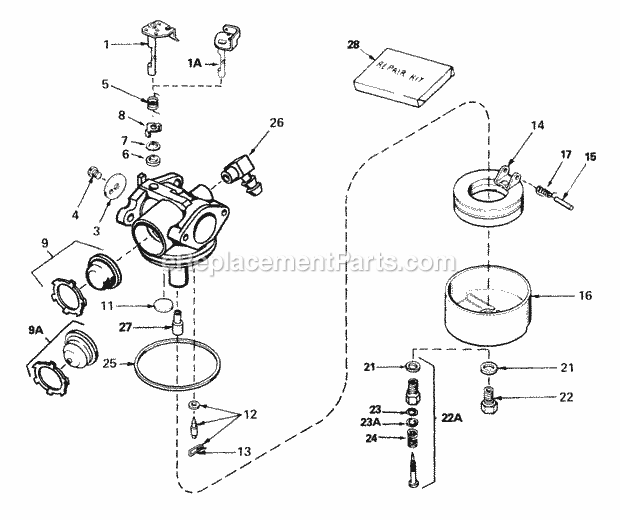Tecumseh CA-632046 Carburetor Part Carburetor Diagram