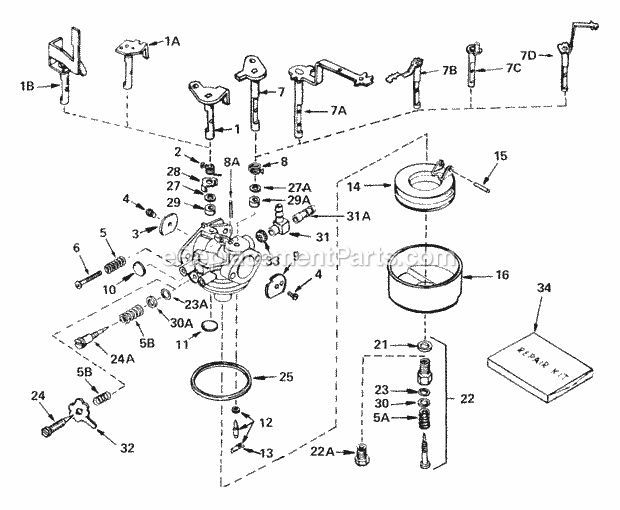 Tecumseh CA-632070 Carburetor Part Carburetor Diagram