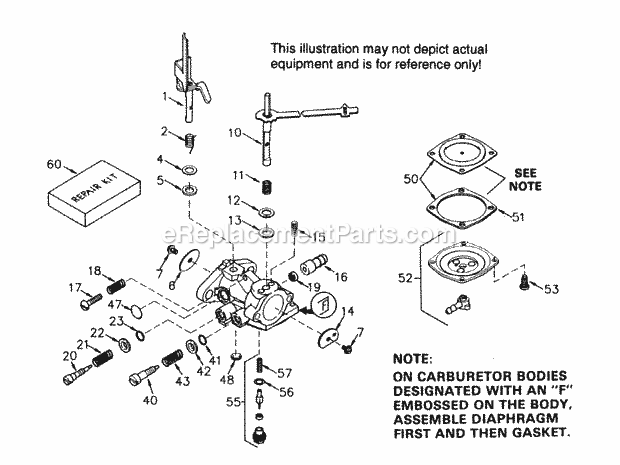 Tecumseh CA-632175 Carburetor Part Carburetor Diagram