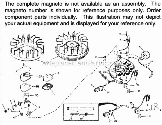 Tecumseh MG-610914 Magneto Part Magneto Diagram