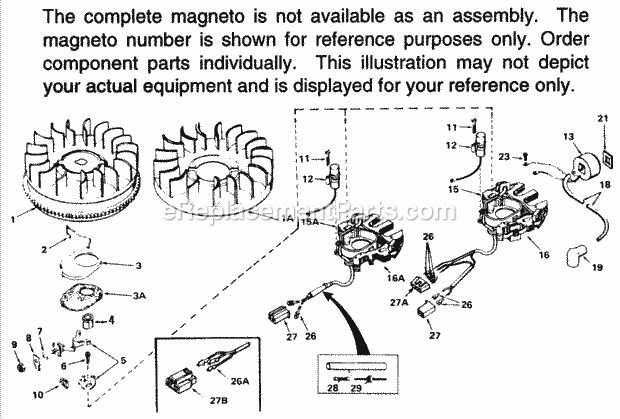 Tecumseh MG-610937 Magneto Part Magneto Diagram