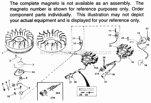 Tecumseh MG-610972 Magneto Part Magneto Diagram