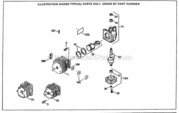 Tecumseh SBV-SBV-1444 2 Cycle Short Block Engine Engine Parts List Diagram