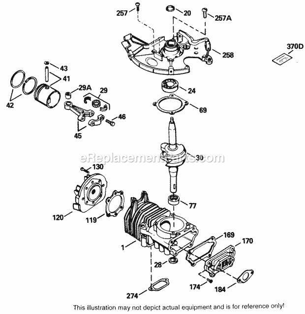Tecumseh SBV-SBV-1455 2 Cycle Short Block Engine Engine Parts List Diagram