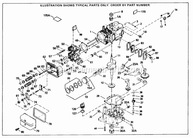 Tecumseh SBV-SBV-500A 4 Cycle Short Block Engine Engine Parts List Diagram