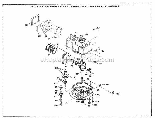 Tecumseh SBV-SBV-562 4 Cycle Short Block Engine Engine Parts List Diagram