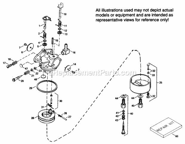 Tecumseh TEC-632233A Carburetor Part Carburetor Diagram