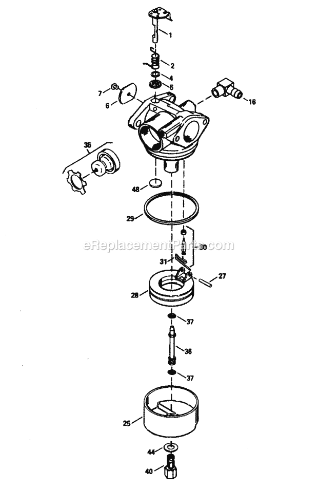 Tecumseh TEC-632747 Carburetor Part Carburetor Diagram