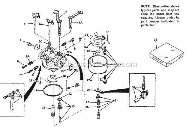 Tecumseh WALBRO-631492 Carburetor Part Carburetor Diagram