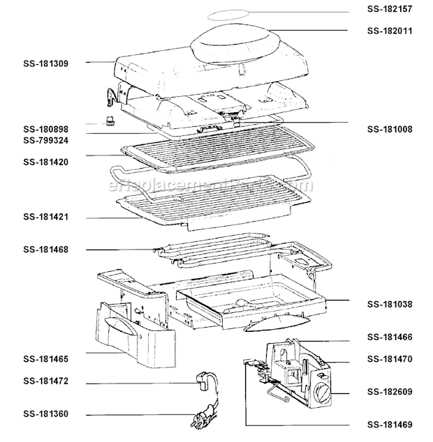 T-Fal 135541 Minute Grill 1700 Deluxe Page A Diagram
