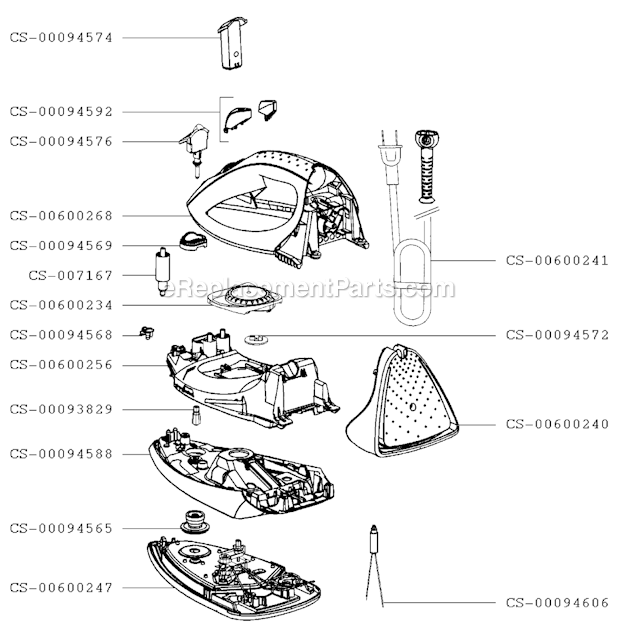 T-Fal 154927 Ultra Glide Iron Page A Diagram