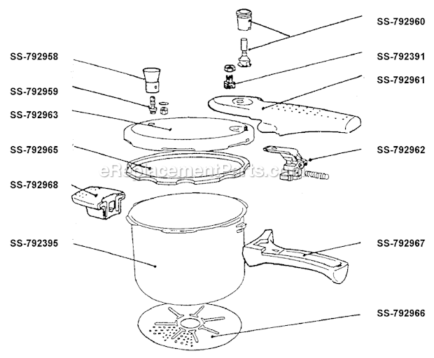 T-Fal 327040 Pressure Cooker Page A Diagram
