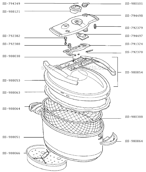 T-Fal 412832 Pressure Cooker Page A Diagram
