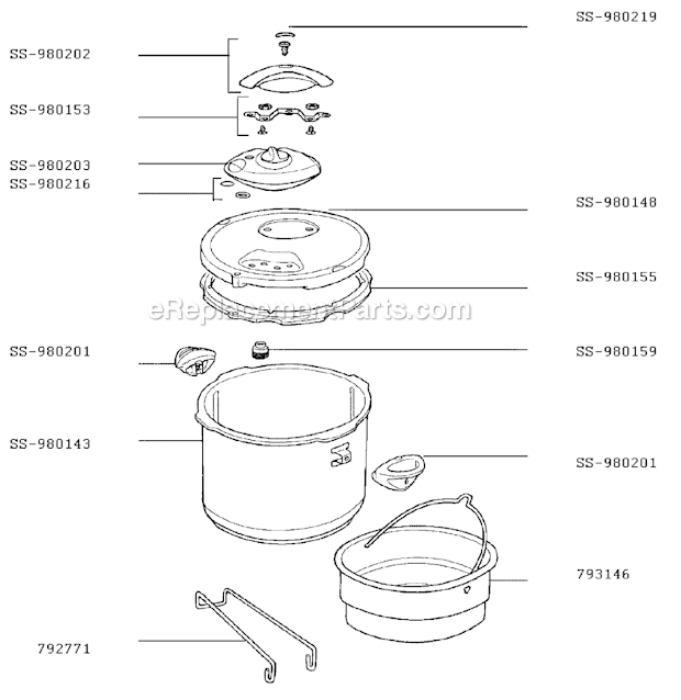 T-Fal 425538 Pressure Cooker Page A Diagram
