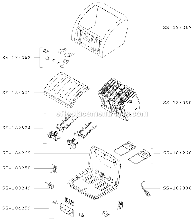T-Fal 532941 Avante Toaster Page A Diagram