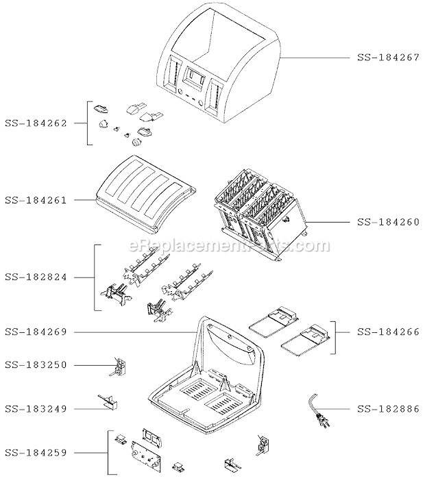 T-Fal 532944 Avante Toaster Page A Diagram