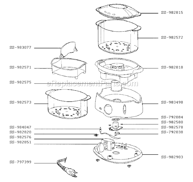 T-Fal 616241 Steamer Page A Diagram