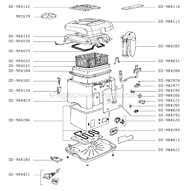 T-Fal 628940 (After 0103) MagiClean 1000 Page A Diagram